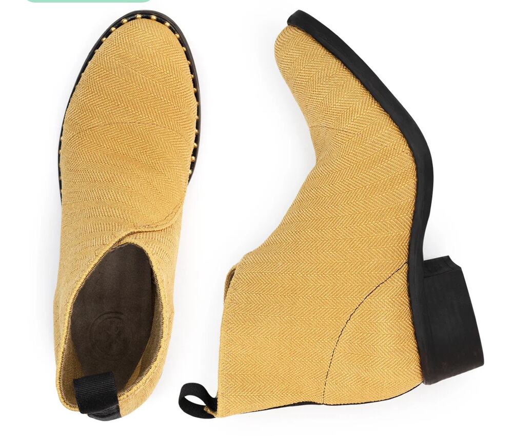 Charleston Shoe Co., Barcelona Embellished Comfort Bootie in Wheat, Size 9